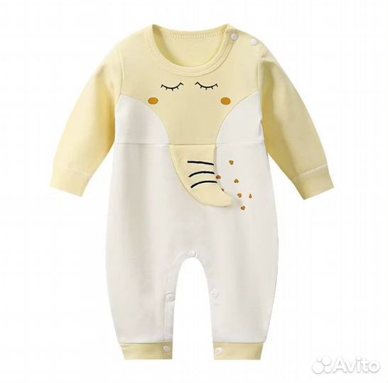 Детские ползунки 100%, хлопок, длинный рукав, Одеж