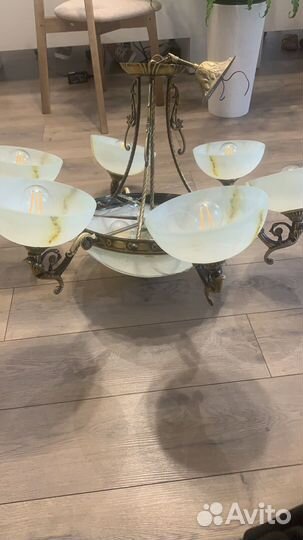 Бронзовая большая люстра 95см