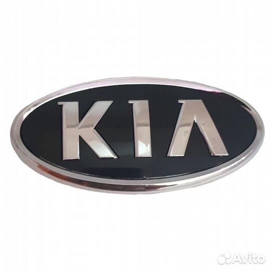 Эмблема для Kia 11,5х5,7см черная/хром