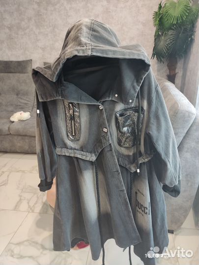 Дубленка натуральная женская 50 52 с капюшоном