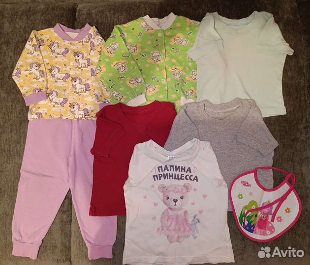 Детские вещи пакетом для девочек от 0 до 86