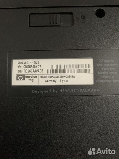 Ноутбук hp 500