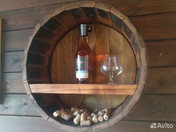 Декоративная барная полка ' бочка 