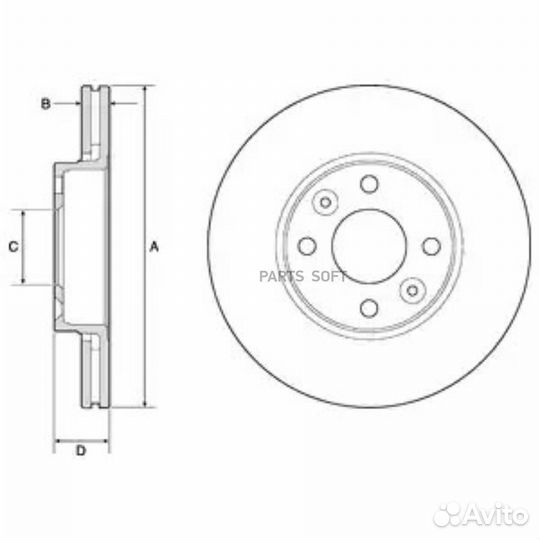 Delphi BG3762 BG3762 диск тормозной передний\ Niss
