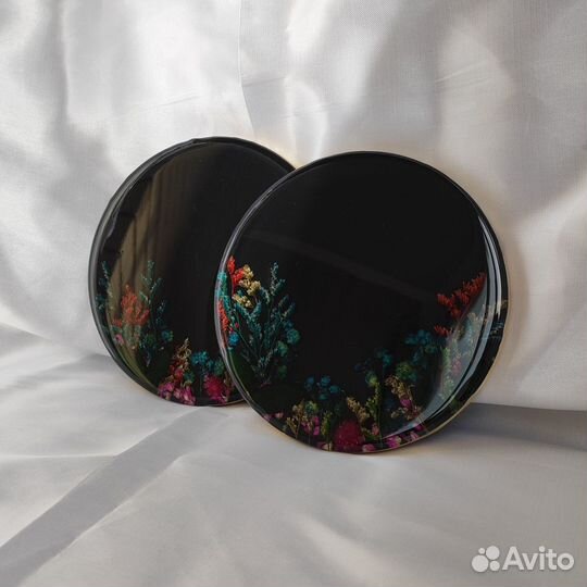 Подставки под бокалы/украшения с сухоцветами