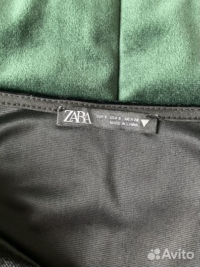 Черное бархатное платье Zara