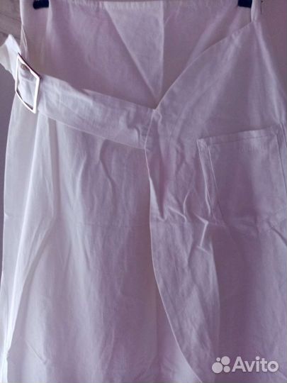 Юбка белая длинная х.б 46,отправлю