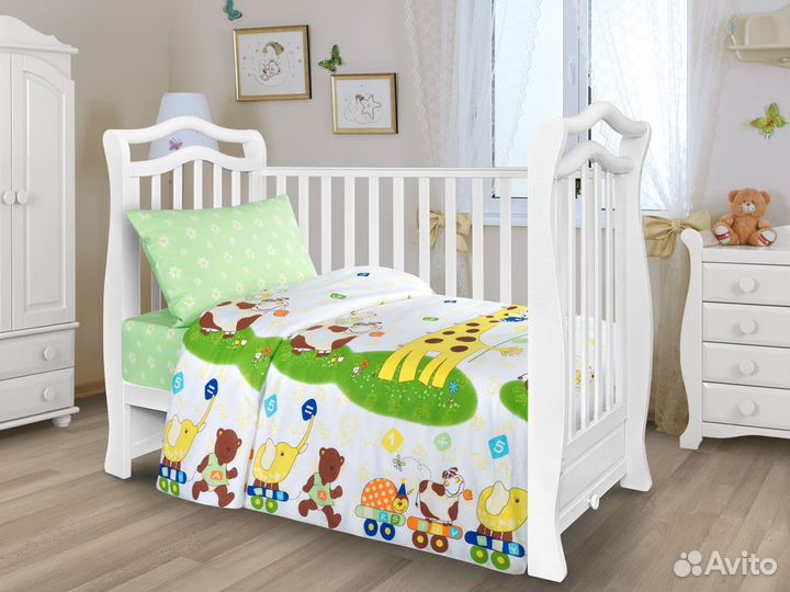 Детское постельное белье на резинке новое