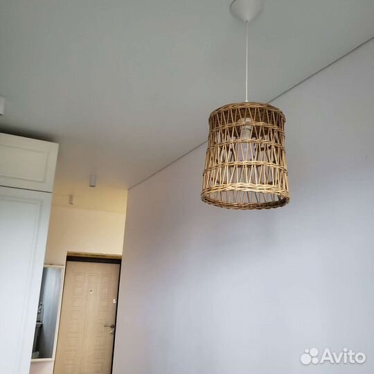 Плетеный абажур светильник подвесной