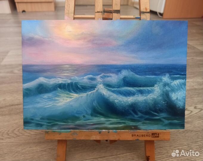 Картина маслом на холсте море