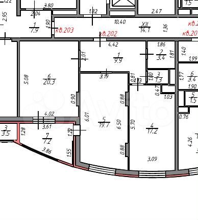 2-к. квартира, 71,8 м², 13/17 эт.