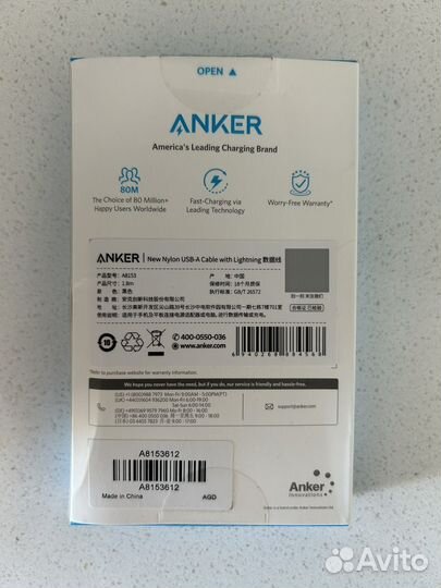 Зарядка Anker Lightning iPhone