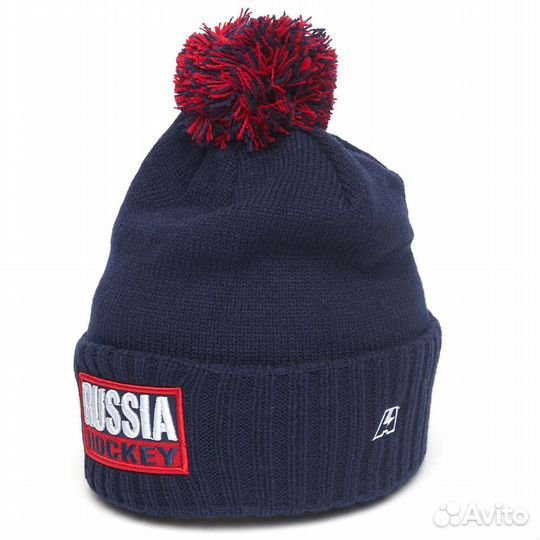 Шапка с помпоном Russia Hockey
