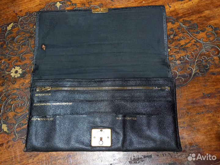 Старинный дамский кожаный коллаж 1930-40г Германия