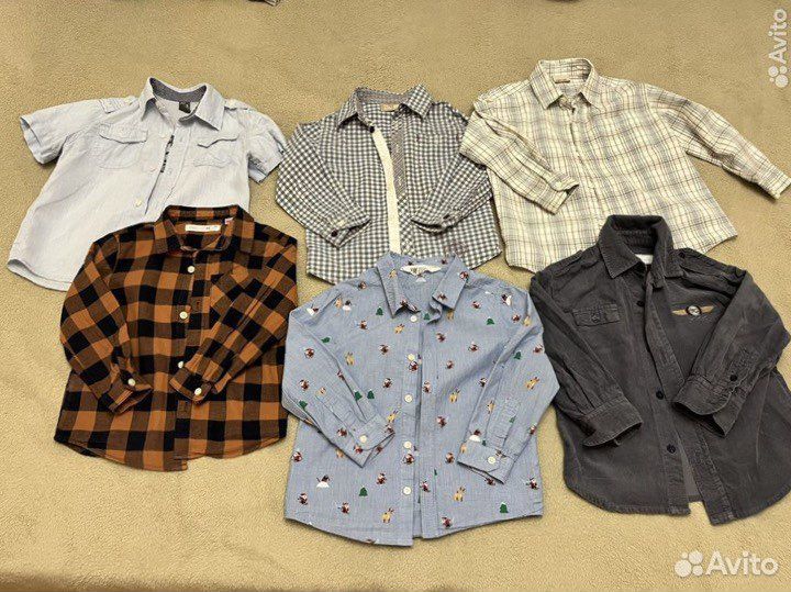 Рубашки для мальчика 6 штук 98 104