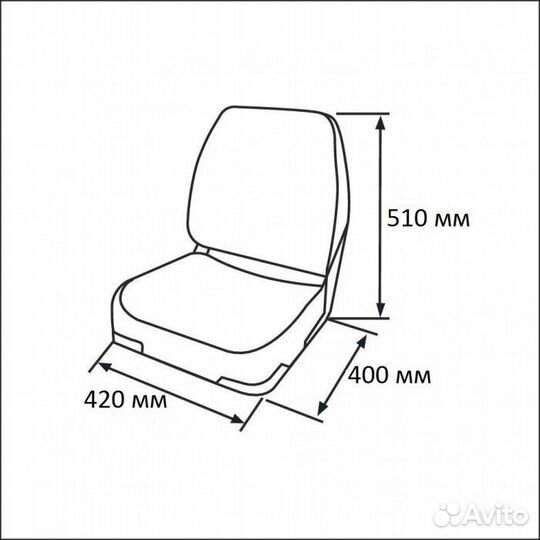 Сиденье мягкое складное Classic Low Back Seat, сер