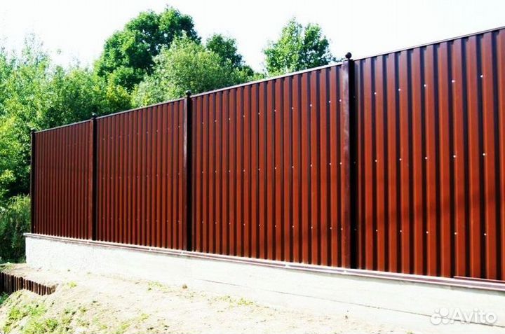 Забор из профнастила, Откатные ворота