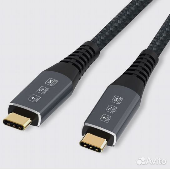 Кабель USB4 Type-C (Thunderbolt 3/4) 8K60Гц
