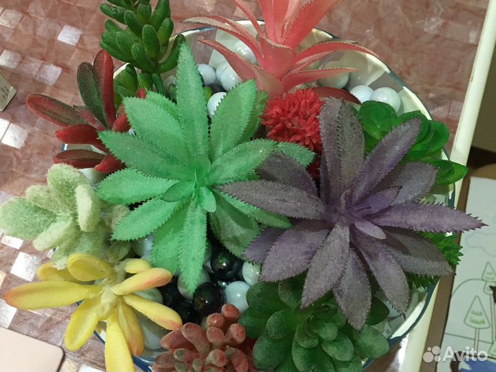 Искуственные цветы суккуленты