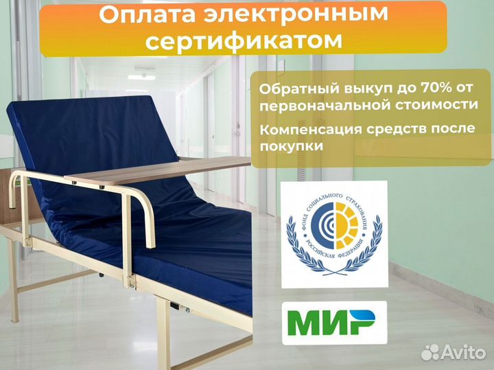 Медицинская кровать функциональная