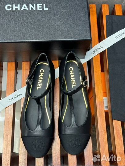 Туфли женские Chanel Mary Janes чёрные