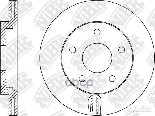 RN1564V Диск тормозной перед RN1564 NiBK