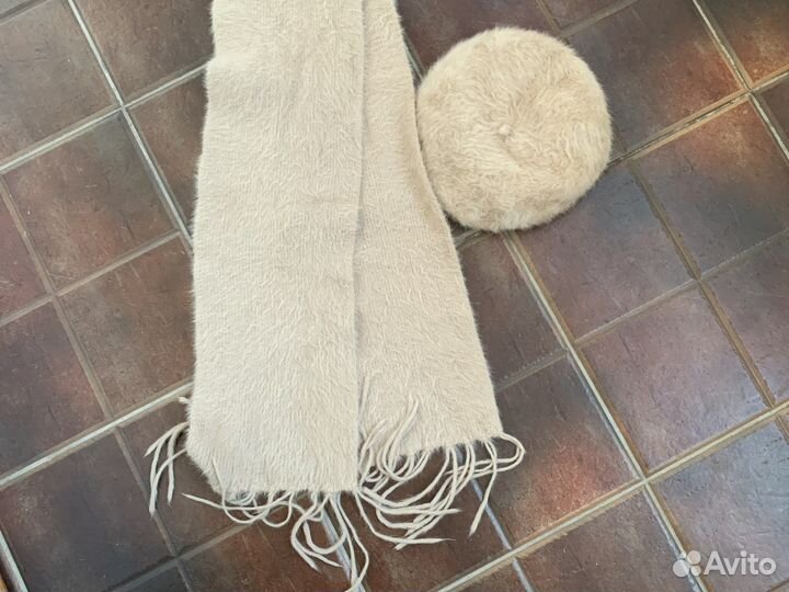 Комплект - берет и шарф мохер