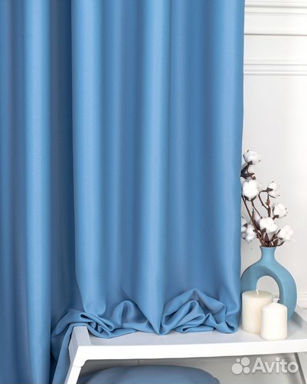 Комплект штор блэкаут Марсель Лазурный