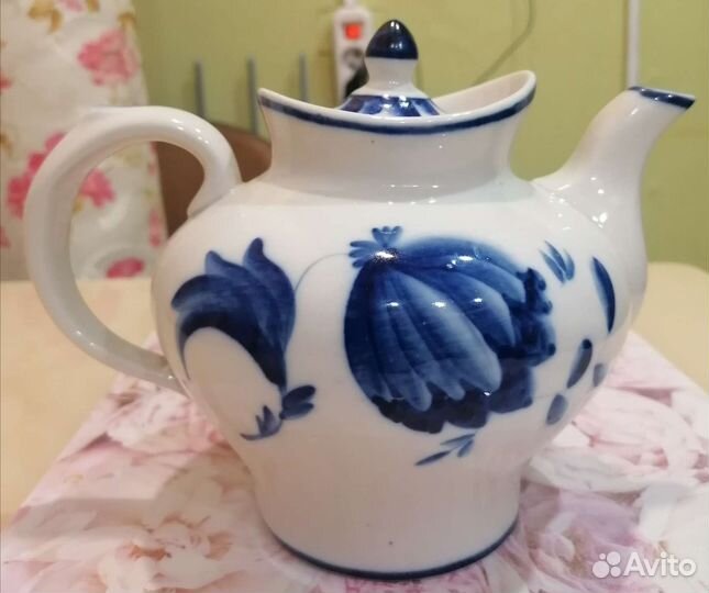 Чайник заварочный СССР фарфор гжель