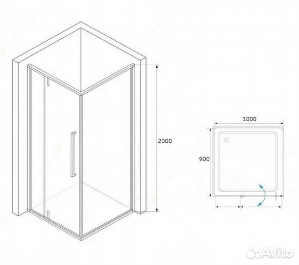 Душевой уголок RGW Stilvoll SV-44 100x90