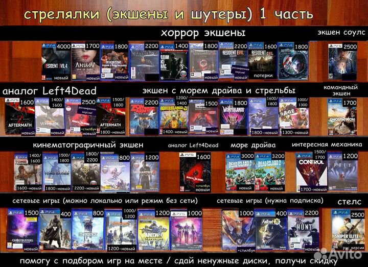 Игры PS4 / PS5 (более 200 разных дисков)