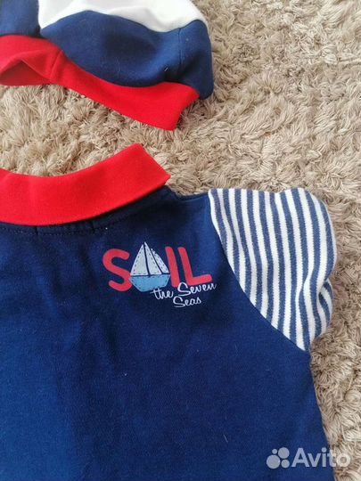 Костюм морской. Боди+шапочка