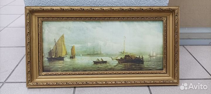 Картина репродукция на ткани СССР