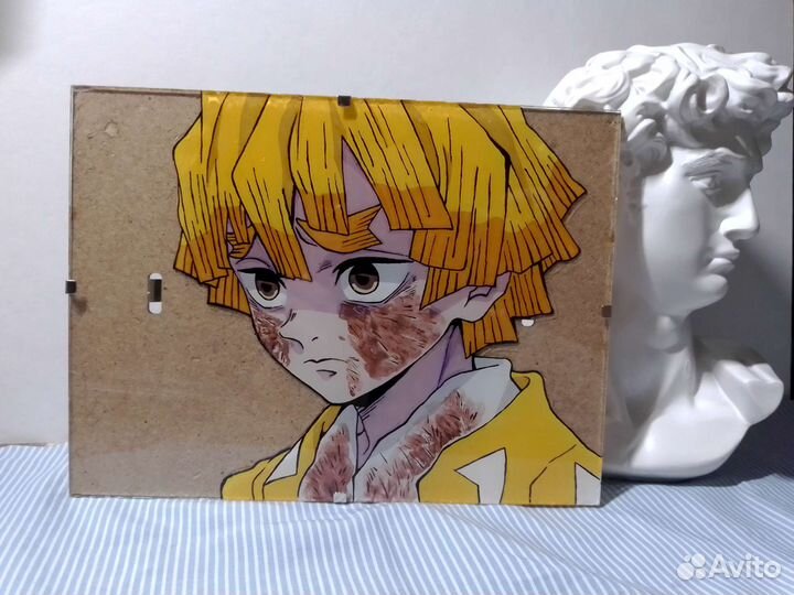 Аниме рисунок на стекле Клинок,Семья шпиона