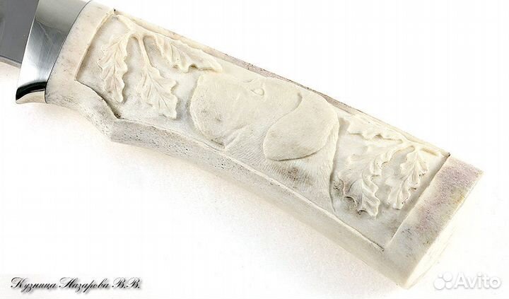 Авторский нож Овод 2 Elmax мельхиор кость авт