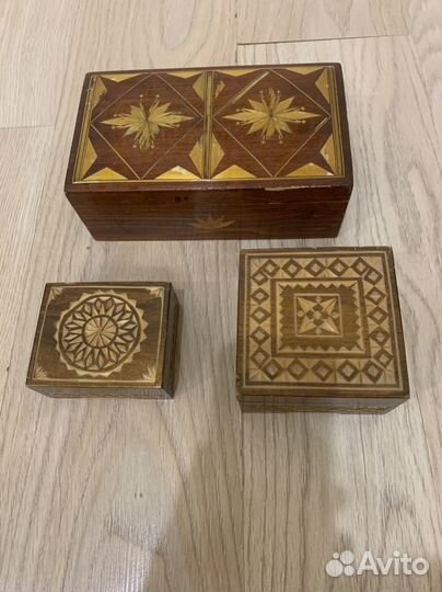 Шкатулка деревянная