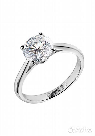Кольцо Graff White Round Diamond Solitaire Ring 1