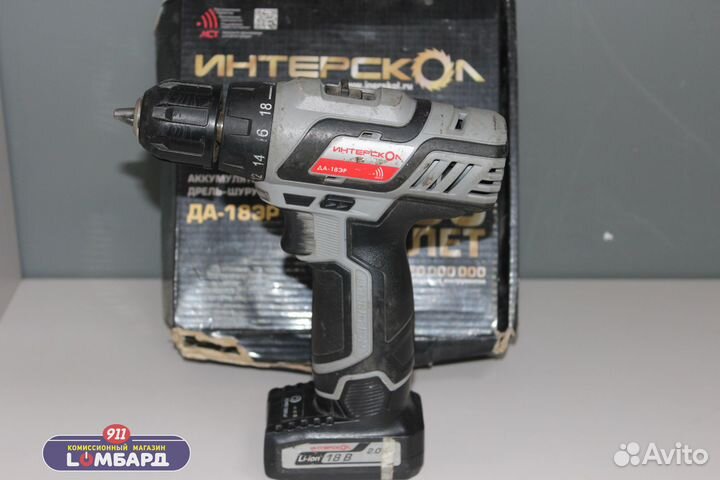 Дрель-шуруповерт Интерскол да-18эр