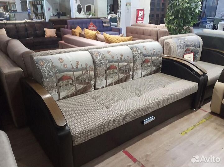 Прямой диван, диван кровать, ас190-1-мд