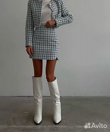 Костюм твидовый с юбкой