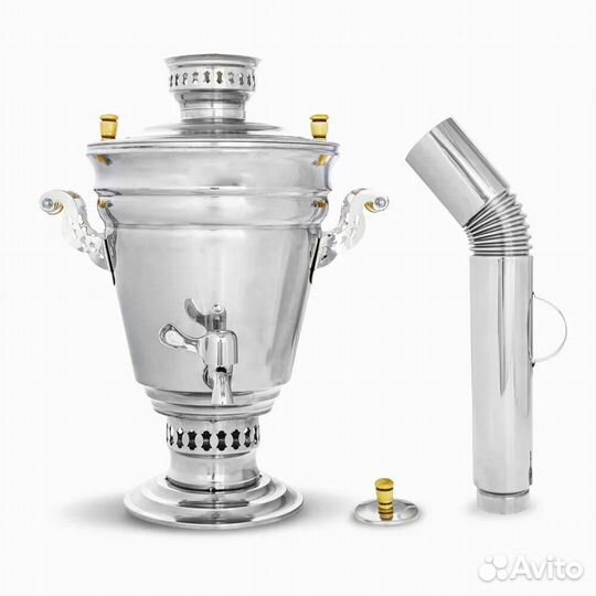 Самовар из нержавеющей стали на дровах 5 или 7 л