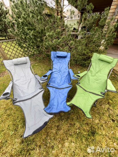 Кресло шезлонг складной легкий 120 кг