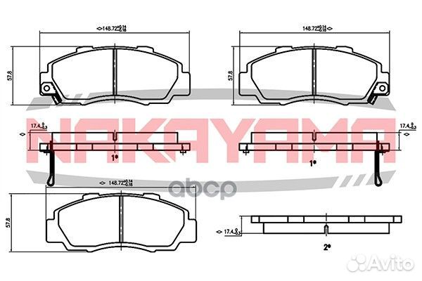 Колодки тормозные P0868NY nakayama
