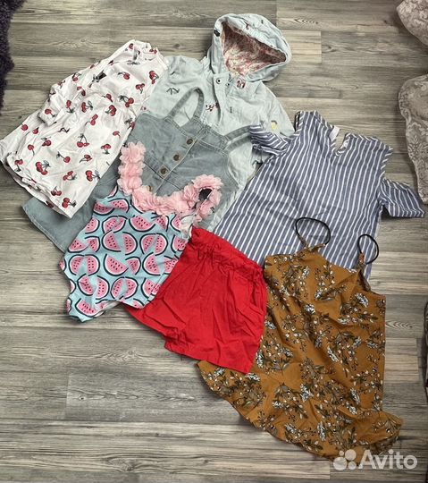 Вещи летние пакетом на девочку, размер 3-4 года