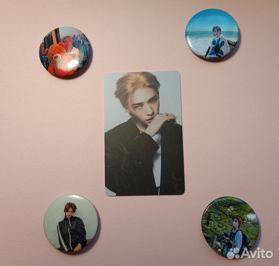 Карта хёнджин hyunjin / значки stray kids