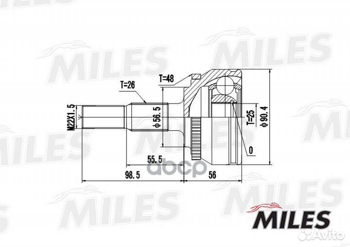 ШРУС volvo 850/S70/C70/V70 2.0-2.5 91-05 нар.(с