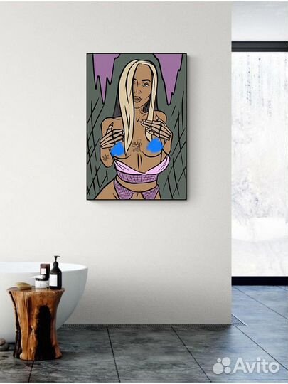 Картина постер графика портрет