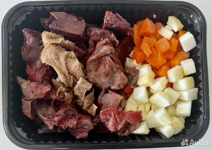 Обеды для крупных пород собак (мясо для собак)