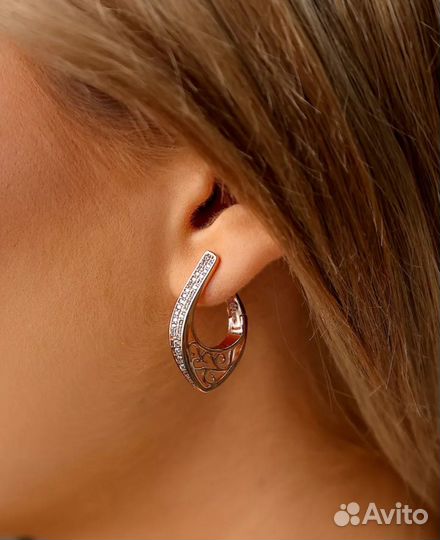 Серьги золото