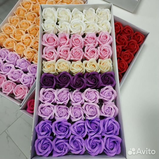 Мыльные розы поштучно/коробкой